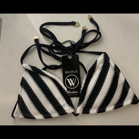 NWT Wildfox Dream House Striped String Bikini‎ Top - Picture 1 of 5